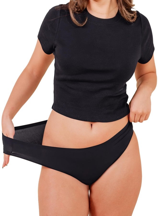 Pixie Cup Pixie Organic Cotton Gusset Period Underwear Best Leakproof Panties with BloatFit™ Technology Ranked 1 for Ultra Soft Black - Image 1
